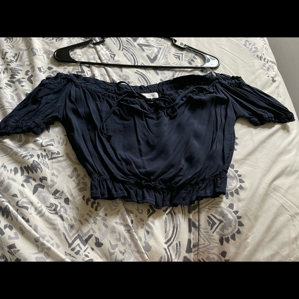 Loose navy blue off shoulder!